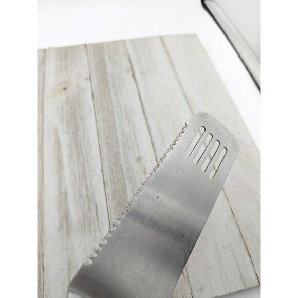 Barlow Stainless Steel Cake Pie Spatula Server 10 3/8" Slotted Serrated - Picture 8 of 8